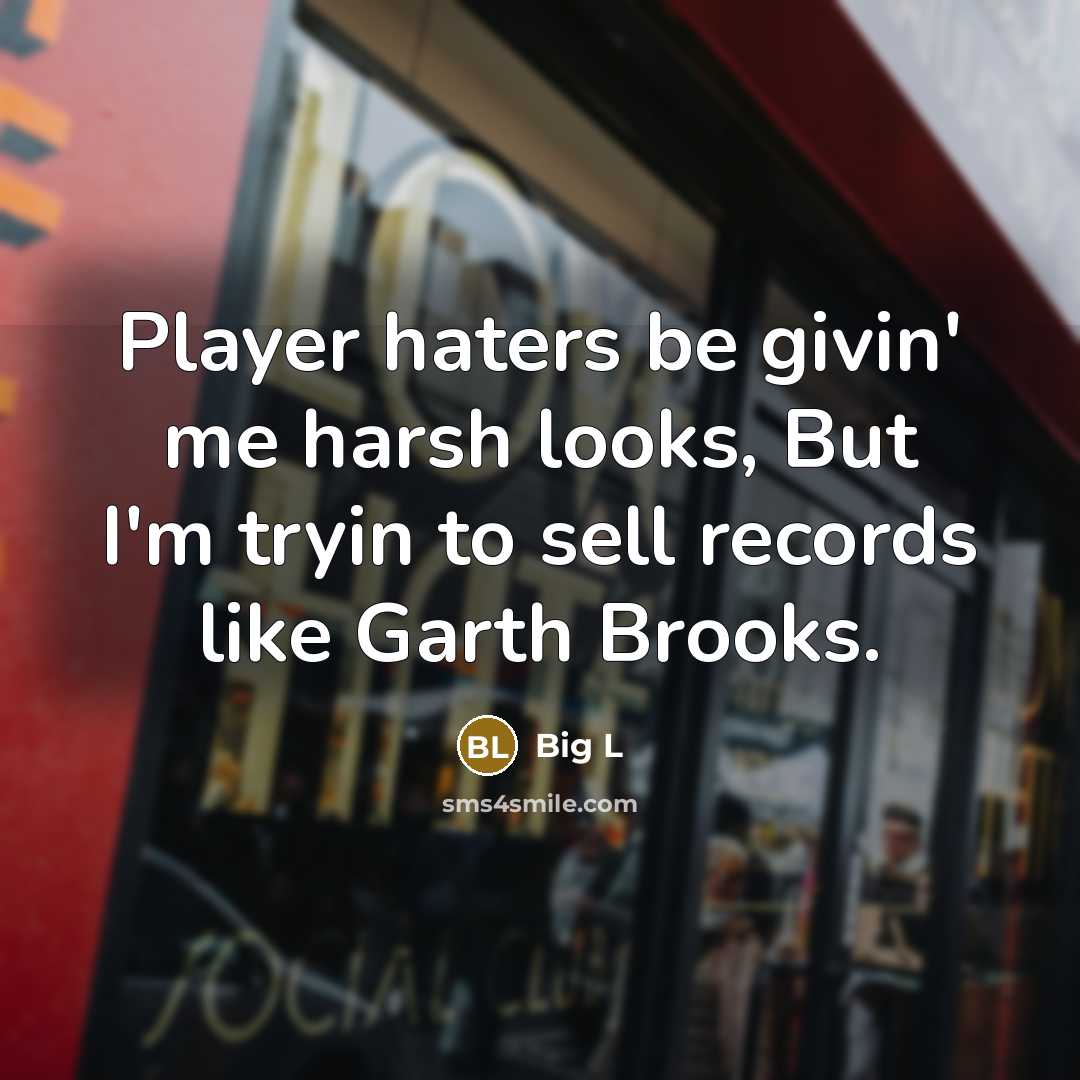 “Player haters be givin' me harsh looks, But I'm tryin…” quote by Big L