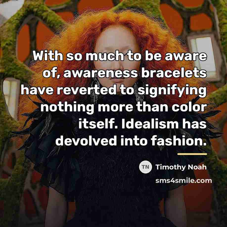 “With so much to be aware of, awareness bracelets have…” quote by Timothy Noah