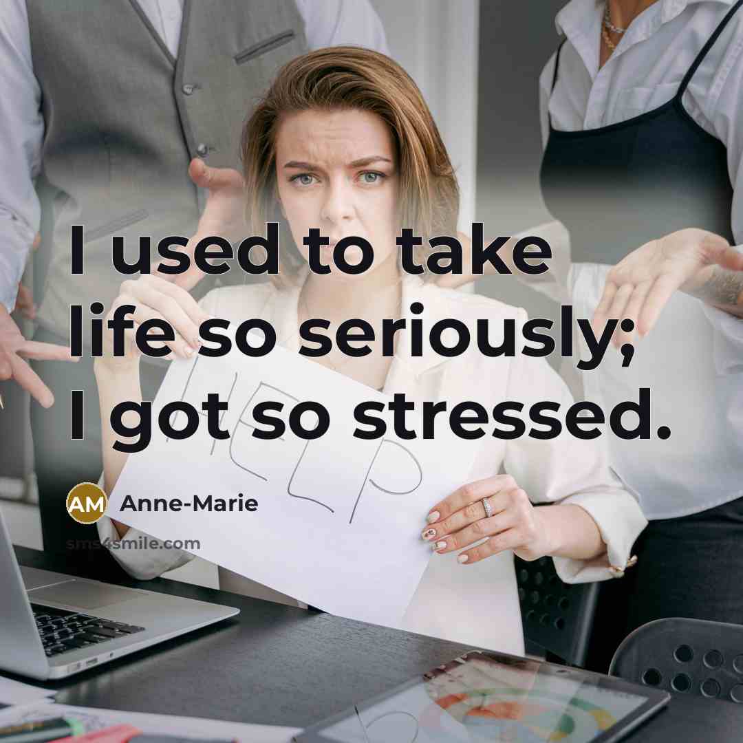 “I used to take life so seriously; I got so…” quote by Anne-Marie