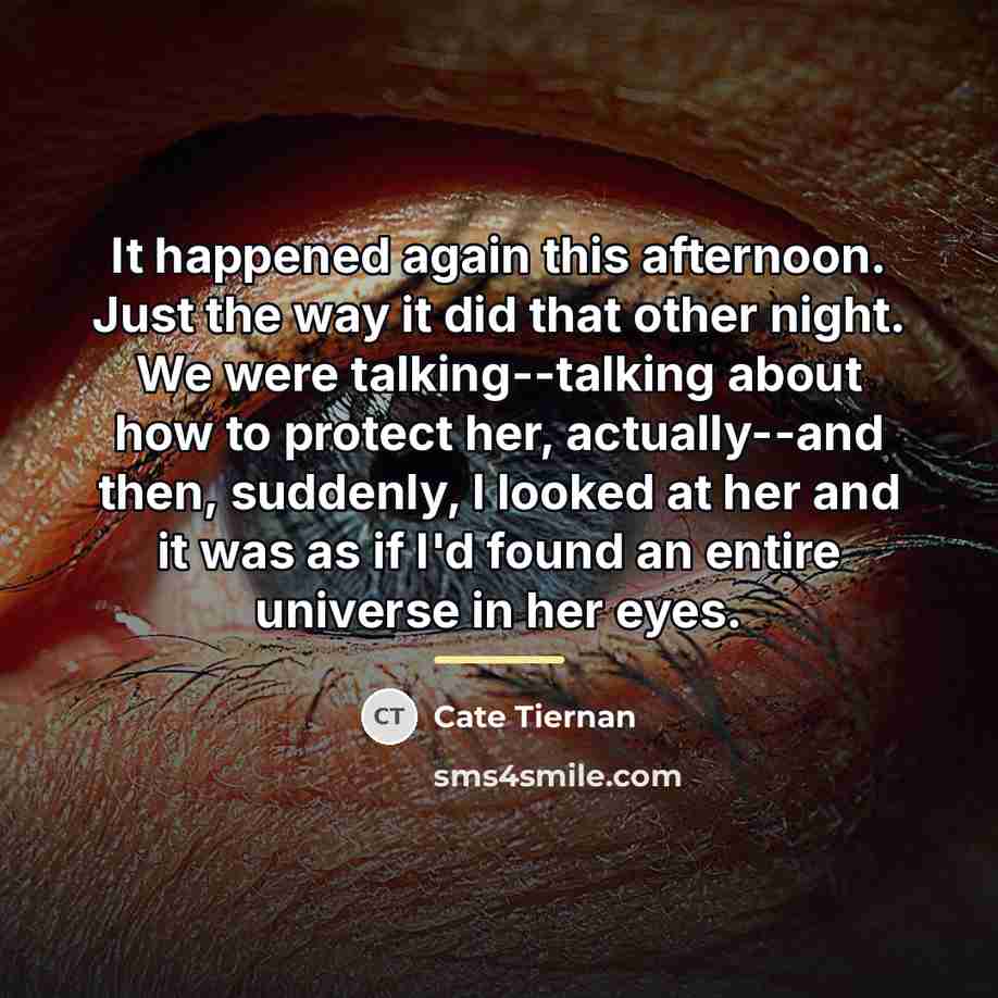 “It happened again this afternoon. Just the way it did…” quote by Cate Tiernan