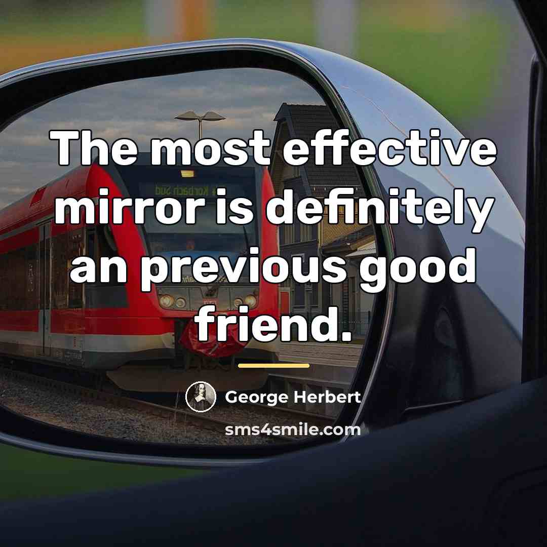 “The most effective mirror is definitely an previous good friend.…” quote by George Herbert