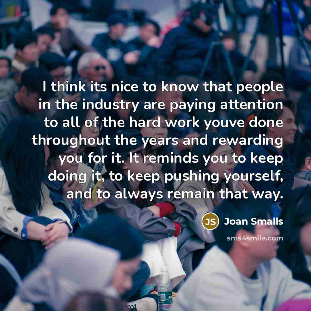 “I think its nice to know that people in the…” quote by Joan Smalls