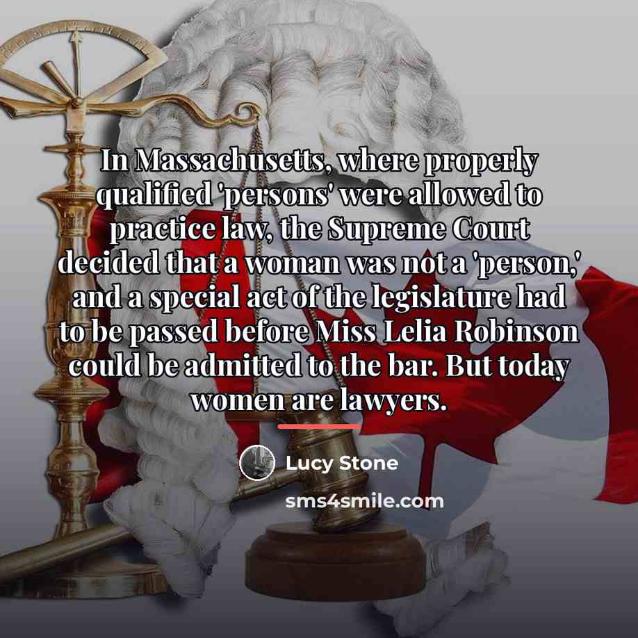 “In Massachusetts, where properly qualified 'persons' were allowed to practice…” quote by Lucy Stone
