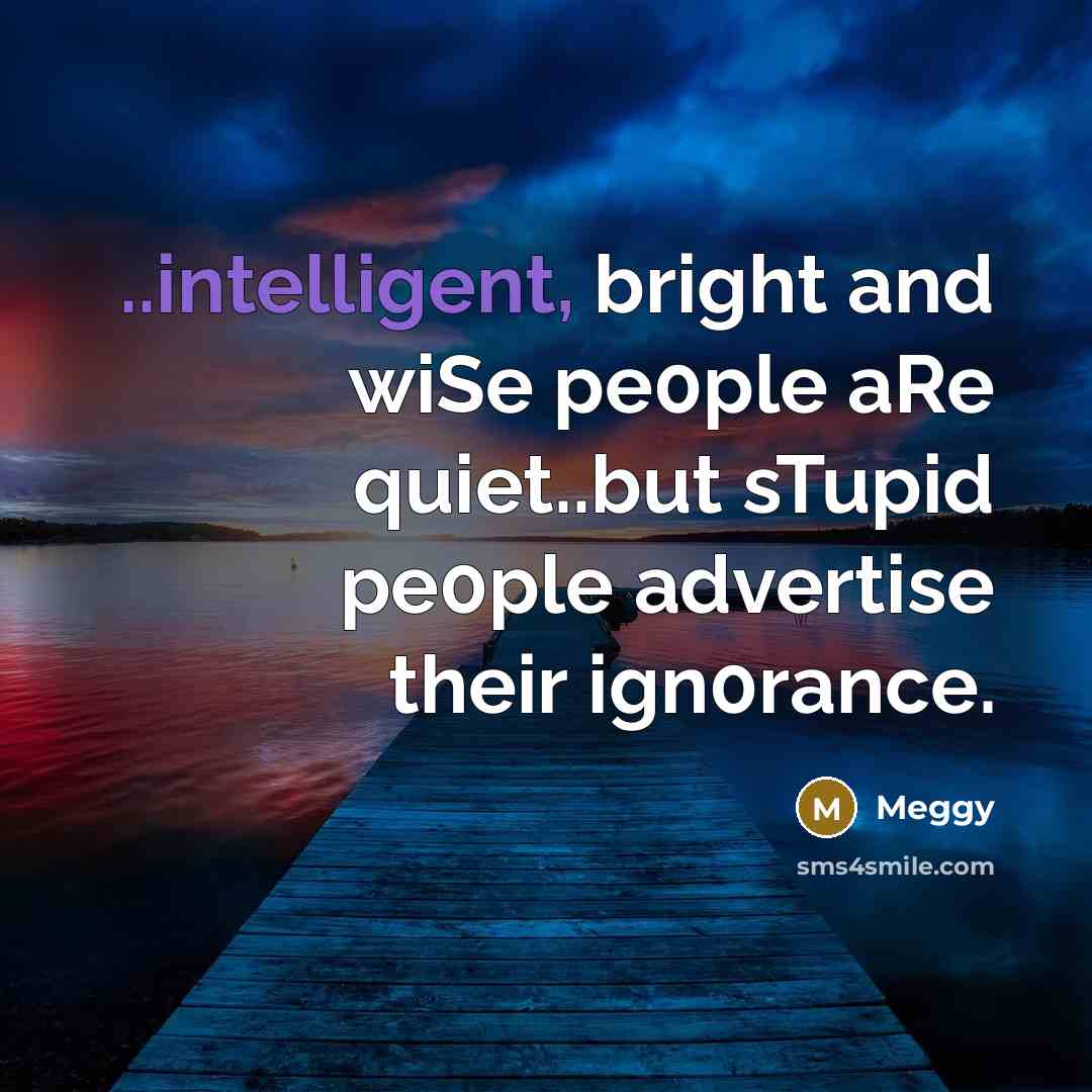“..intelligent, bright and wiSe pe0ple aRe quiet..but sTupid pe0ple advertise…” quote by Meggy