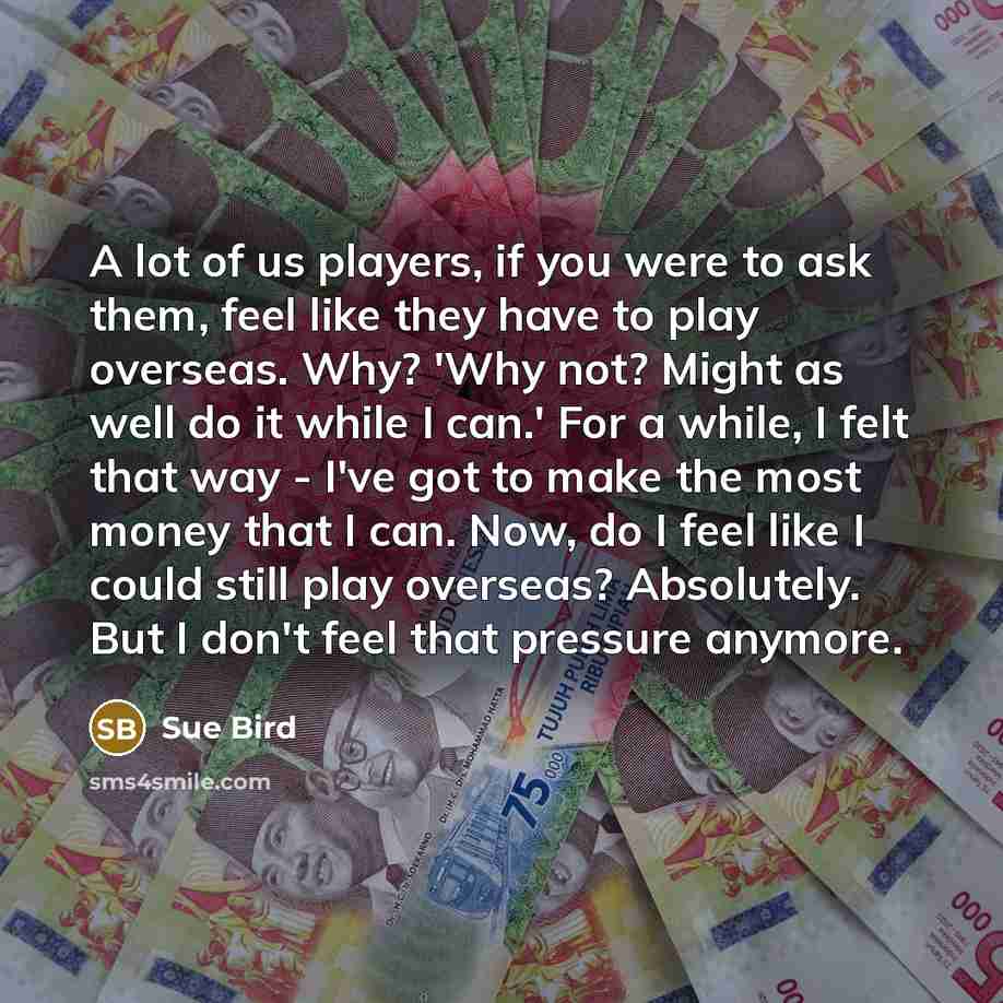 “A lot of us players, if you were to ask…” quote by Sue Bird