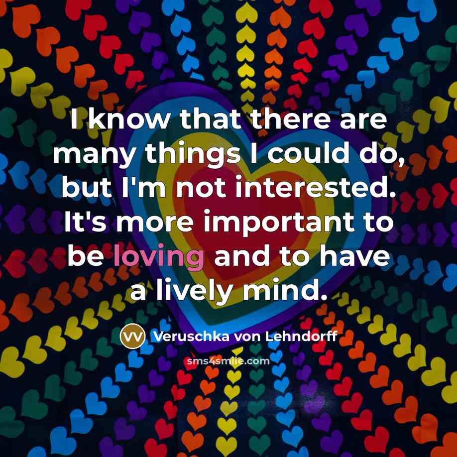 “I know that there are many things I could do,…” quote by Veruschka von Lehndorff