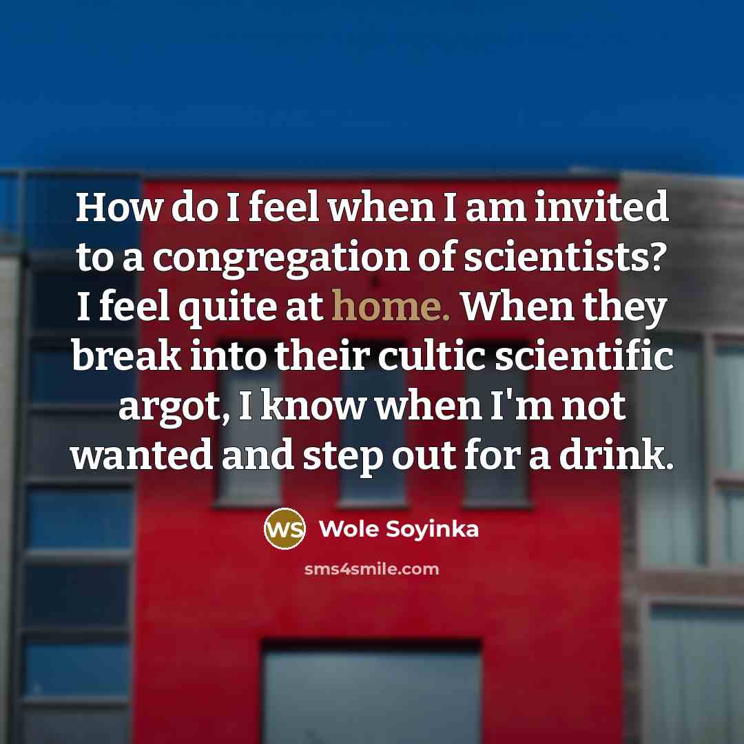 “How do I feel when I am invited to a…” quote by Wole Soyinka
