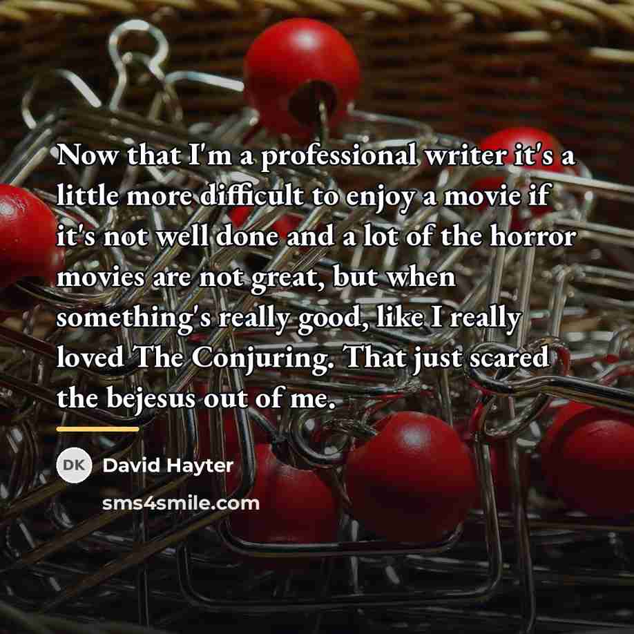 “Now that I'm a professional writer it's a little more…” quote by David Hayter