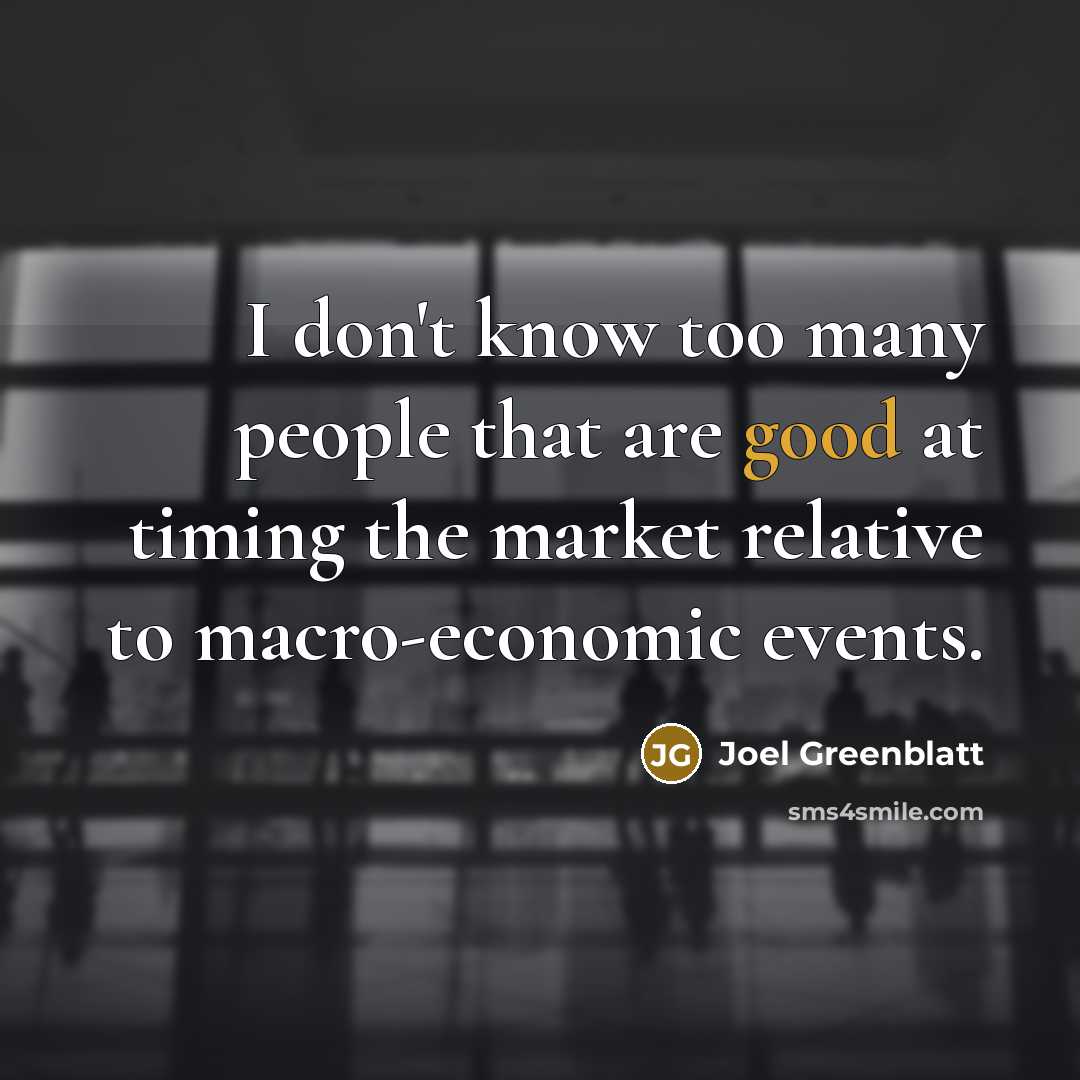 “I don't know too many people that are good at…” quote by Joel Greenblatt