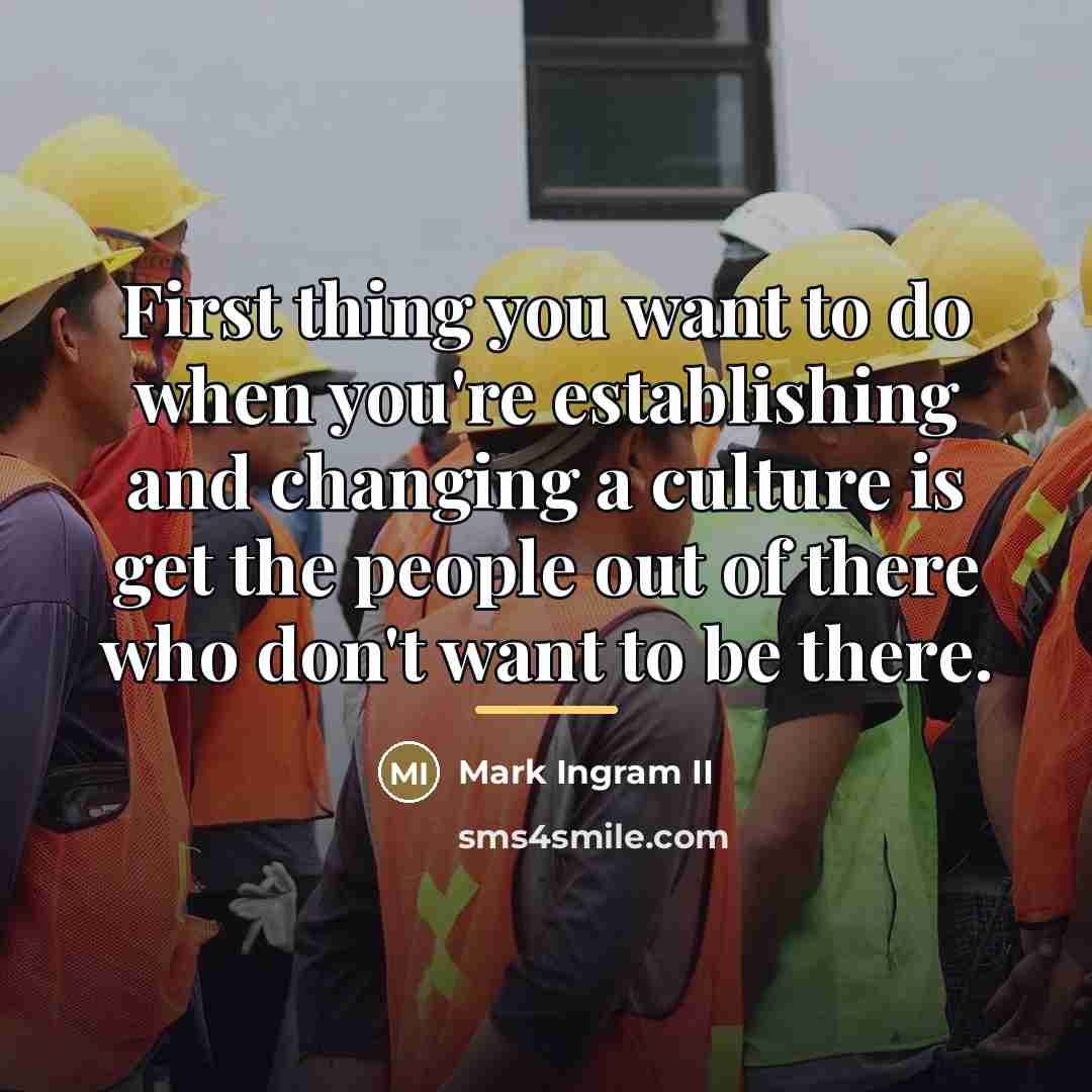 “First thing you want to do when you're establishing and…” quote by Mark Ingram II