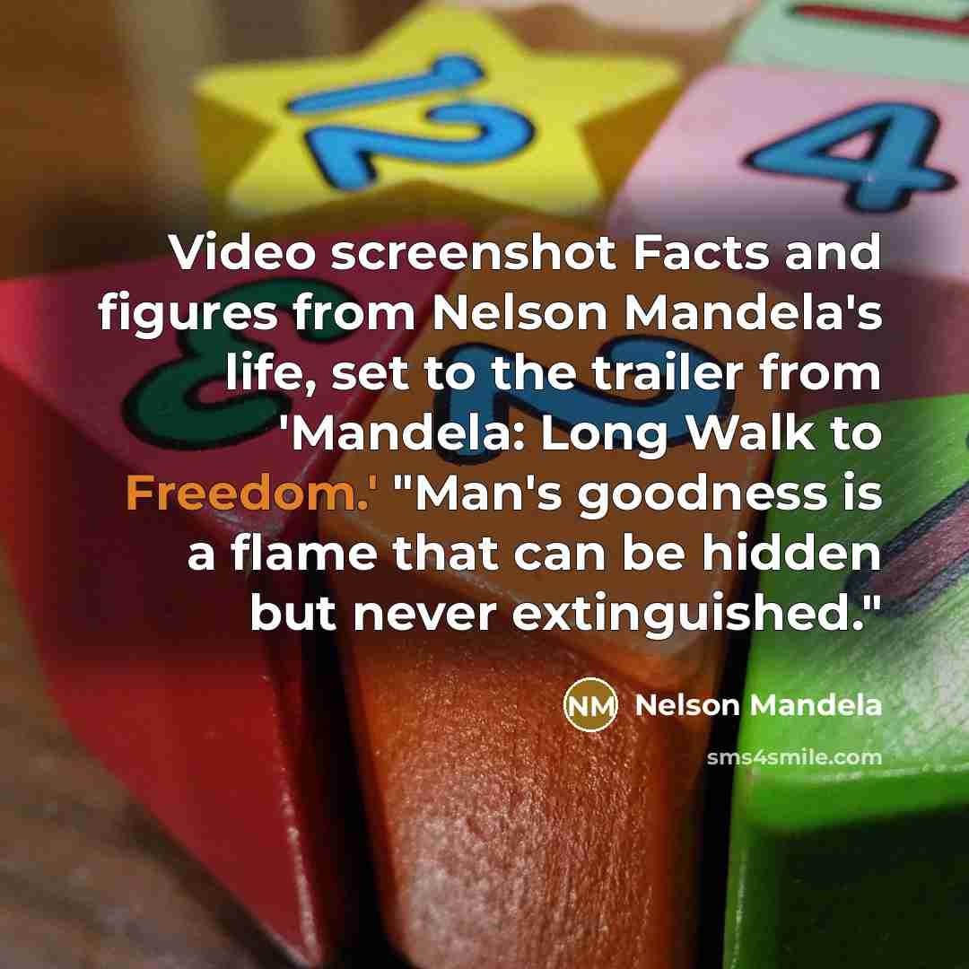“Video screenshot Facts and figures from Nelson Mandela's life, set…” quote by Nelson Mandela
