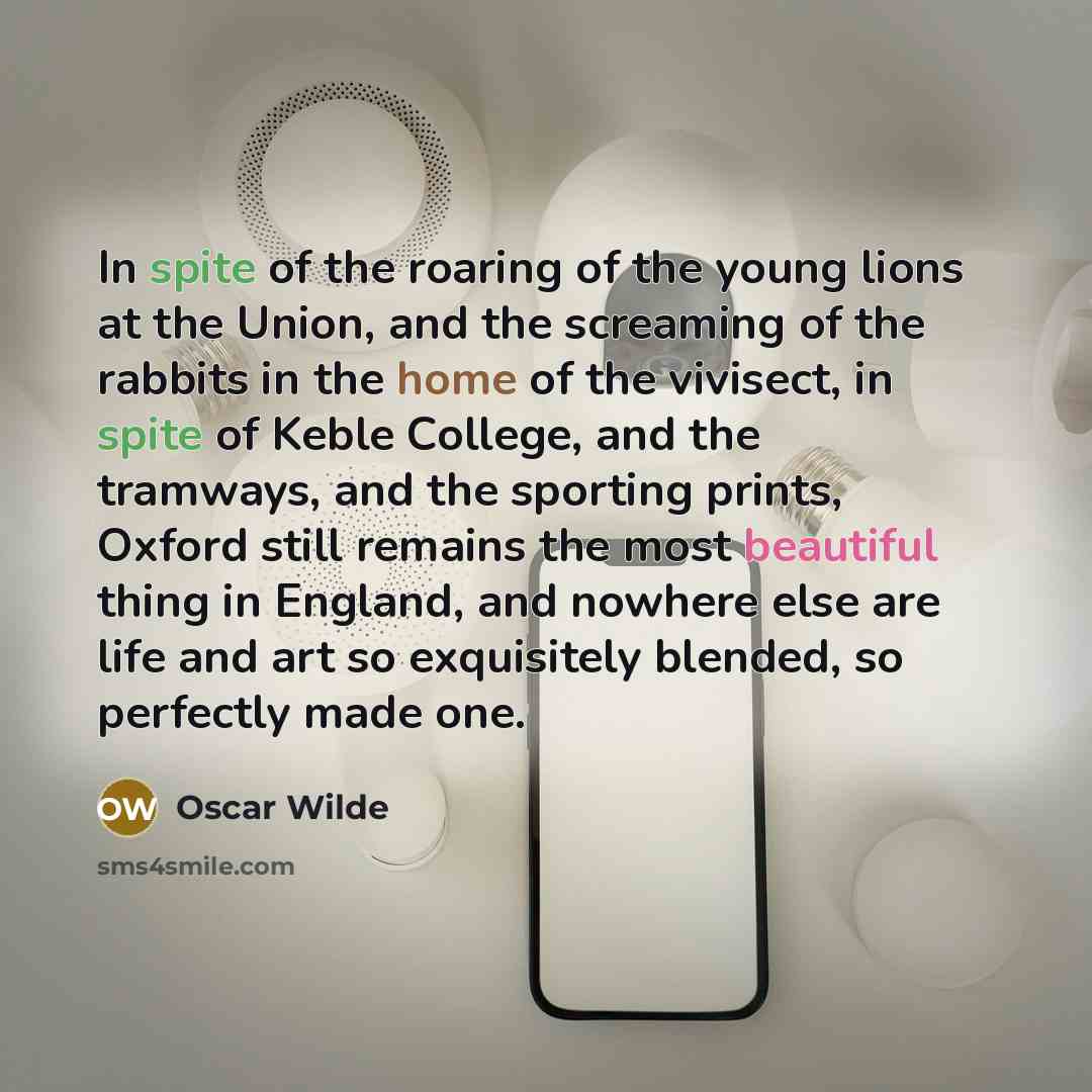 “In spite of the roaring of the young lions at…” quote by Oscar Wilde