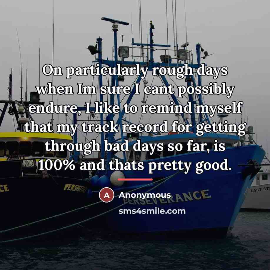 “On particularly rough days when Im sure I cant possibly…” quote by Anonymous