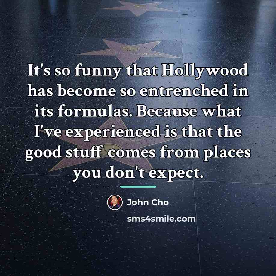 “It's so funny that Hollywood has become so entrenched in…” quote by John Cho