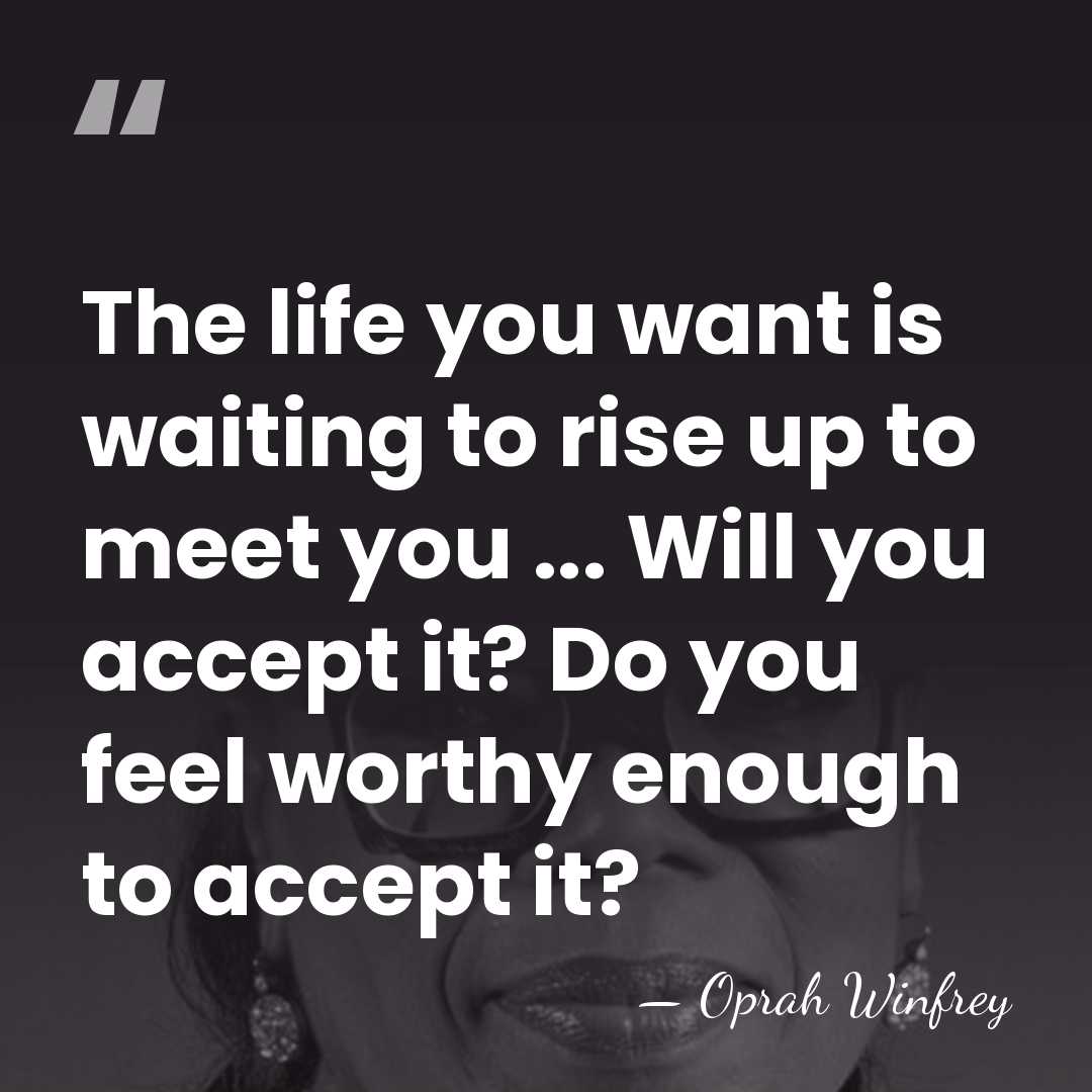 The life you want is waiting to rise up to meet you&hellip; - Oprah Winfrey
