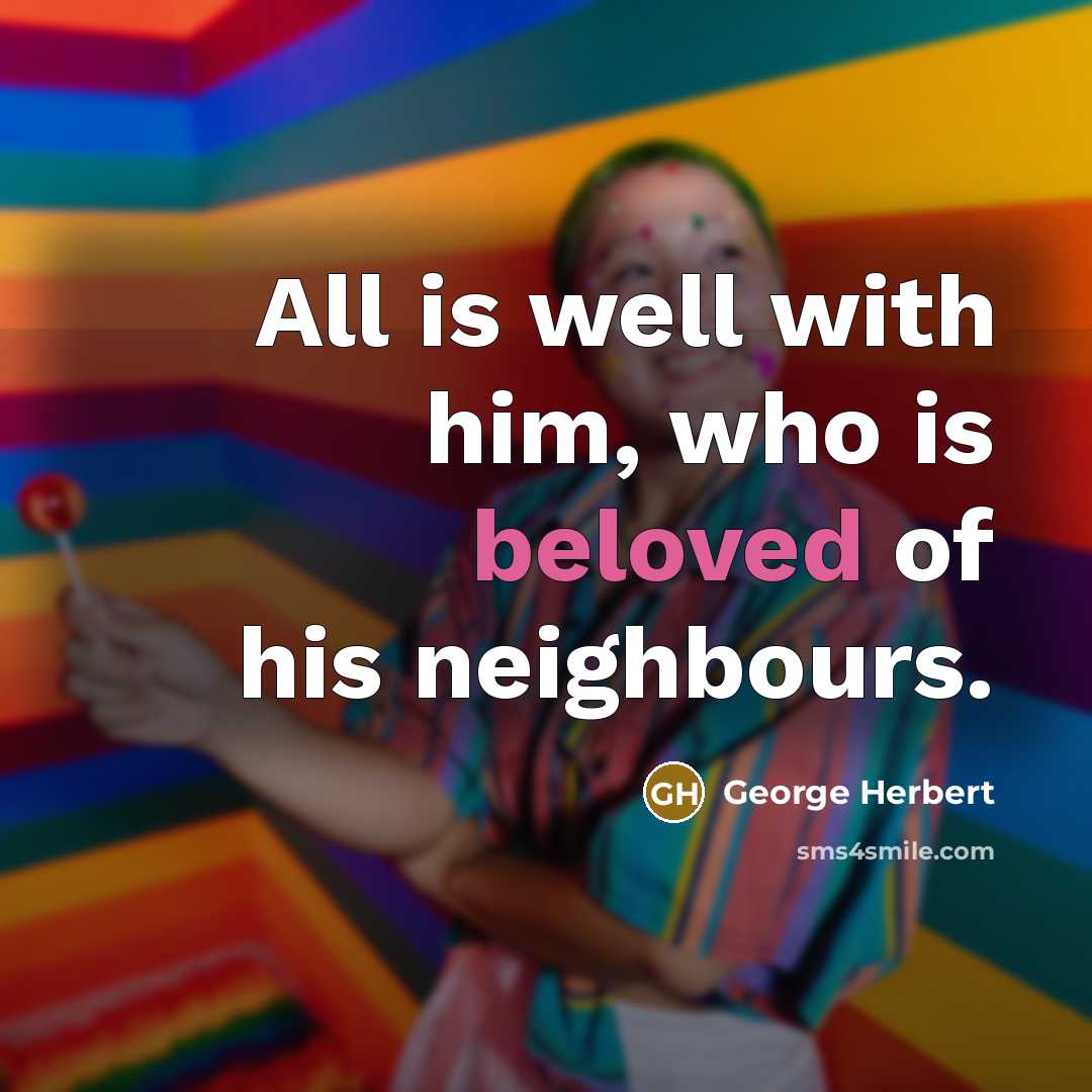 “All is well with him, who is beloved of his…” quote by George Herbert