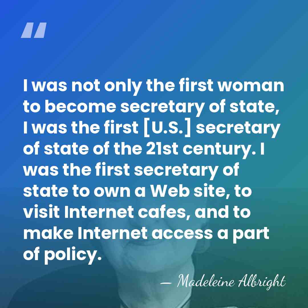 I was not only the first woman to become secretary of state,&hellip; - Madeleine Albright