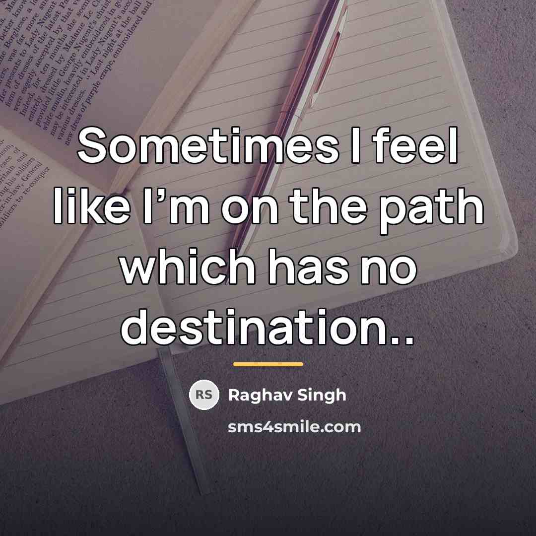 “Sometimes I feel like I'm on the path which has…” quote by Raghav Singh