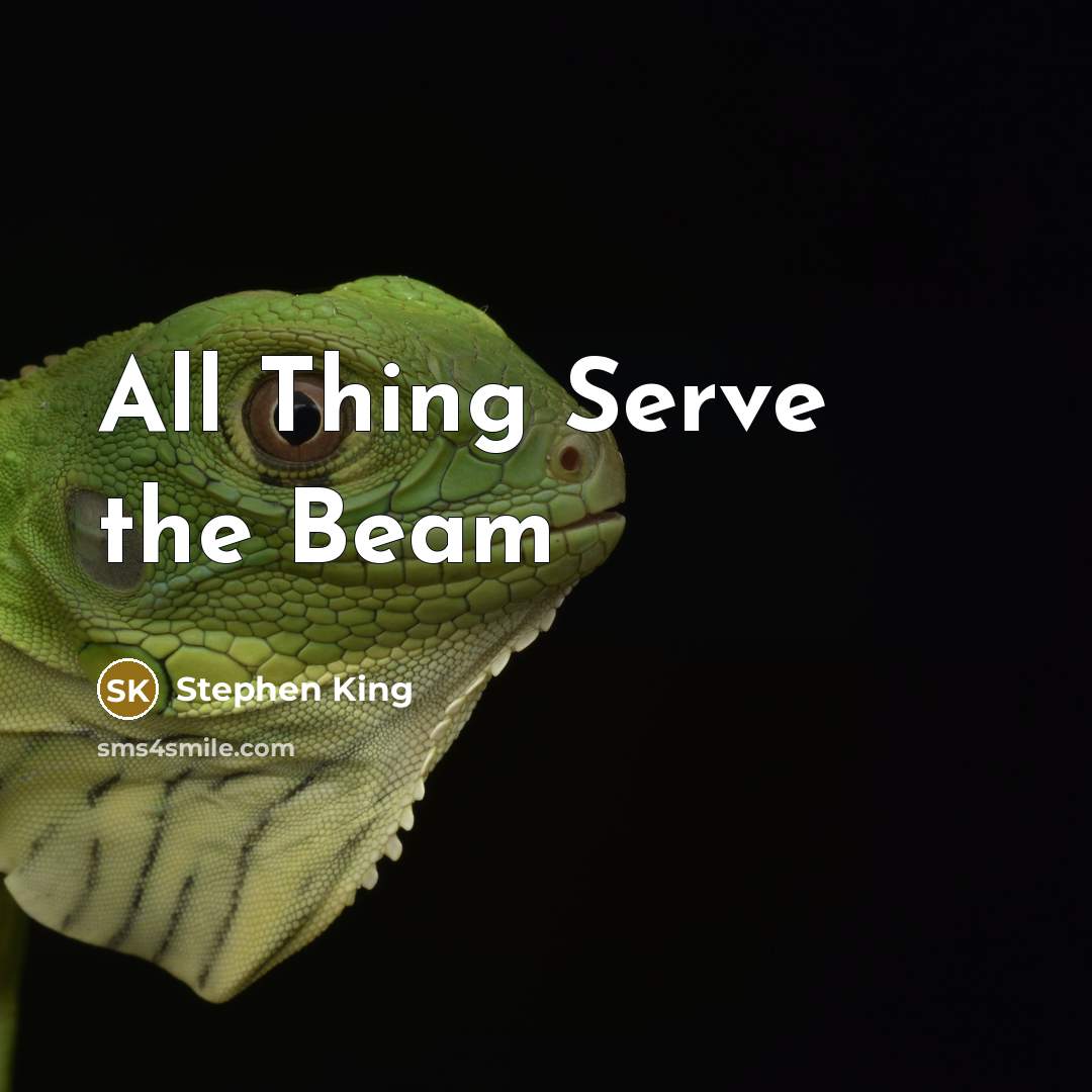 “All Thing Serve the Beam…” quote by Stephen King