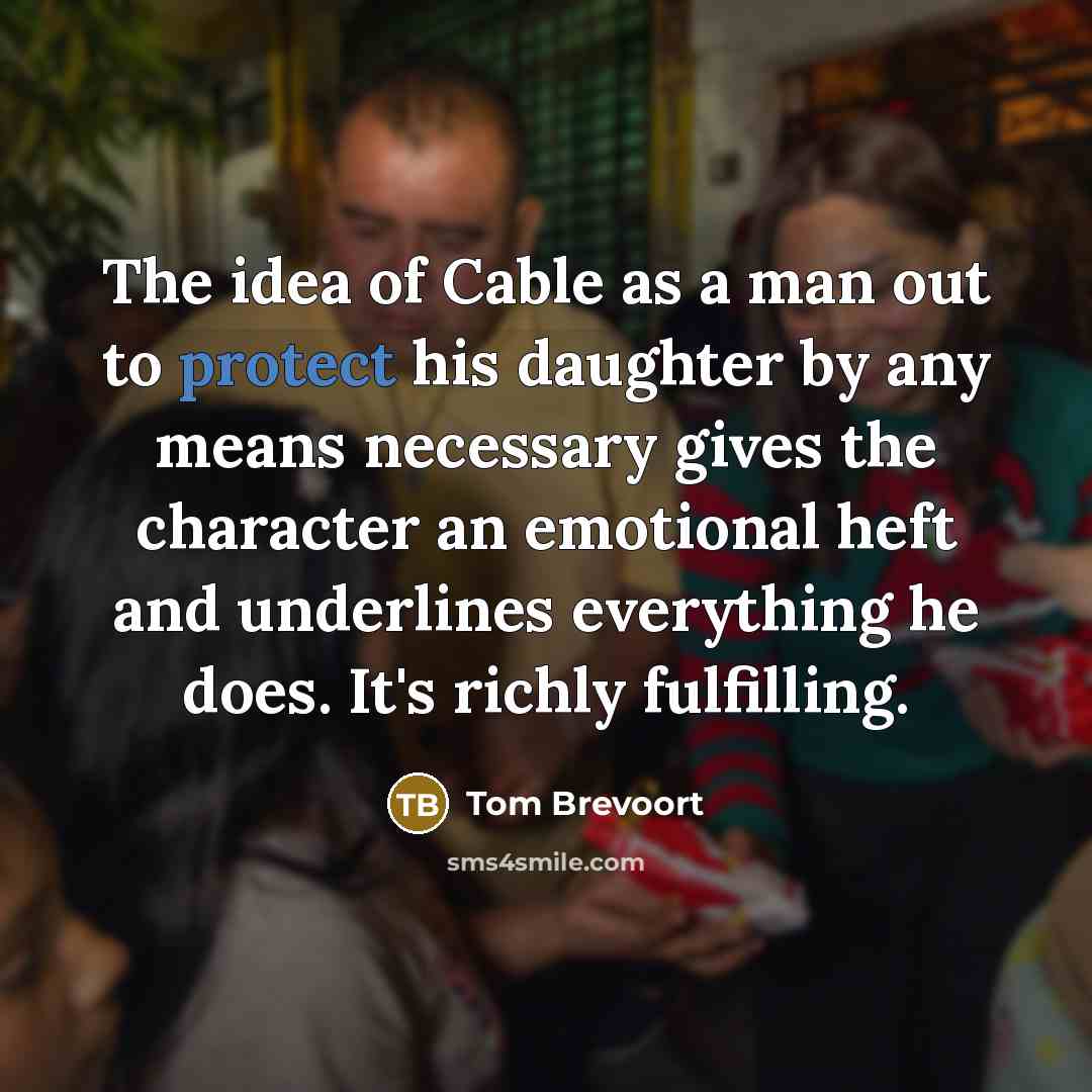 “The idea of Cable as a man out to protect…” quote by Tom Brevoort