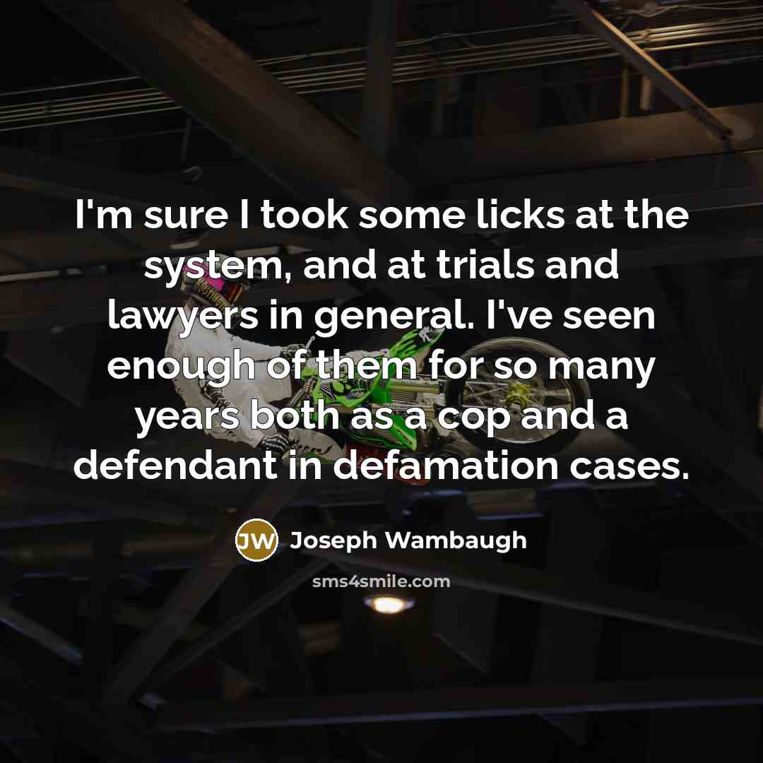 “I'm sure I took some licks at the system, and…” quote by Joseph Wambaugh