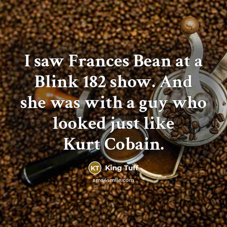 “I saw Frances Bean at a Blink 182 show. And…” quote by King Tuff