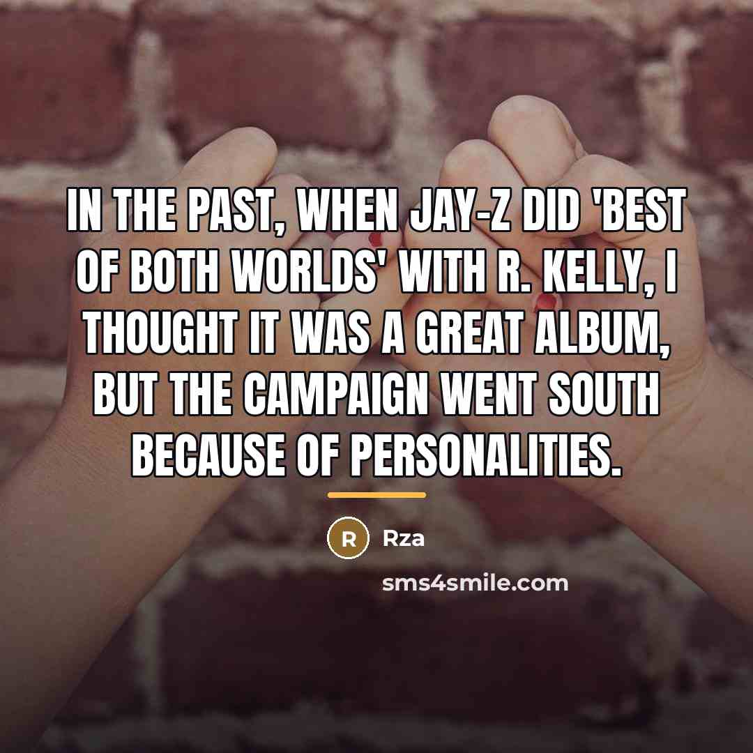 “In the past, when Jay-Z did 'Best of Both Worlds'…” quote by Rza
