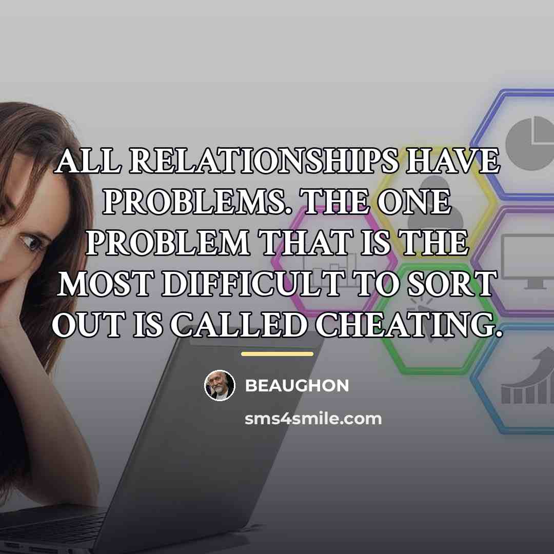 “ALL RELATIONSHIPS HAVE PROBLEMS. THE ONE PROBLEM THAT IS THE…” quote by BEAUGHON