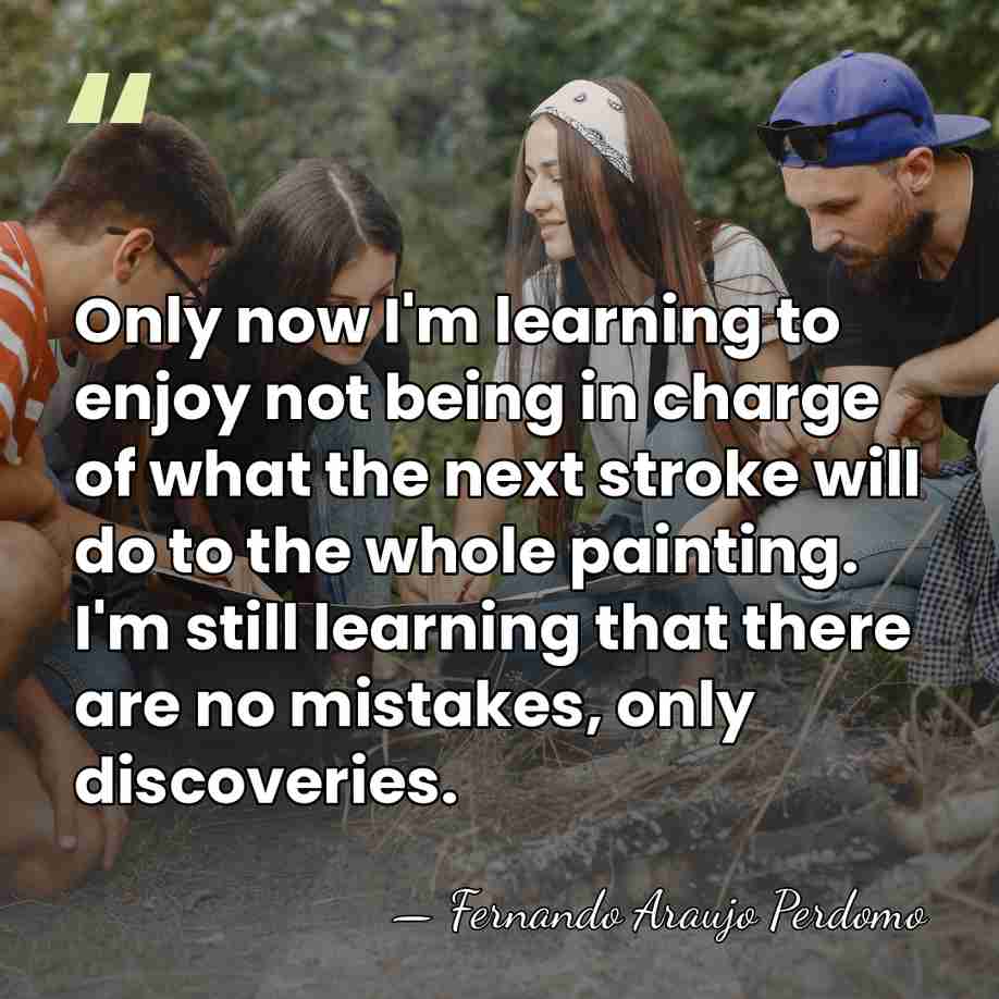 Only now I'm learning to enjoy not being in charge of what&hellip; - Fernando Araujo Perdomo