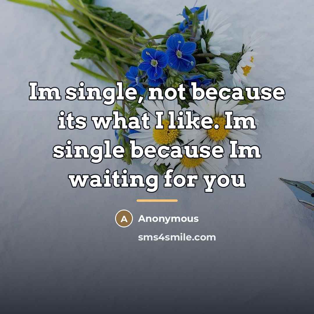 “Im single, not because its what I like. Im single…” quote by Anonymous