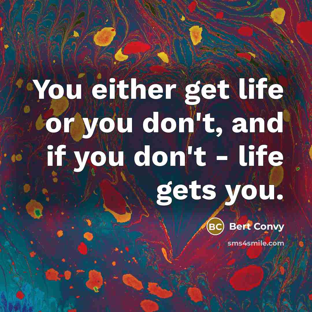 “You either get life or you don't, and if you…” quote by Bert Convy