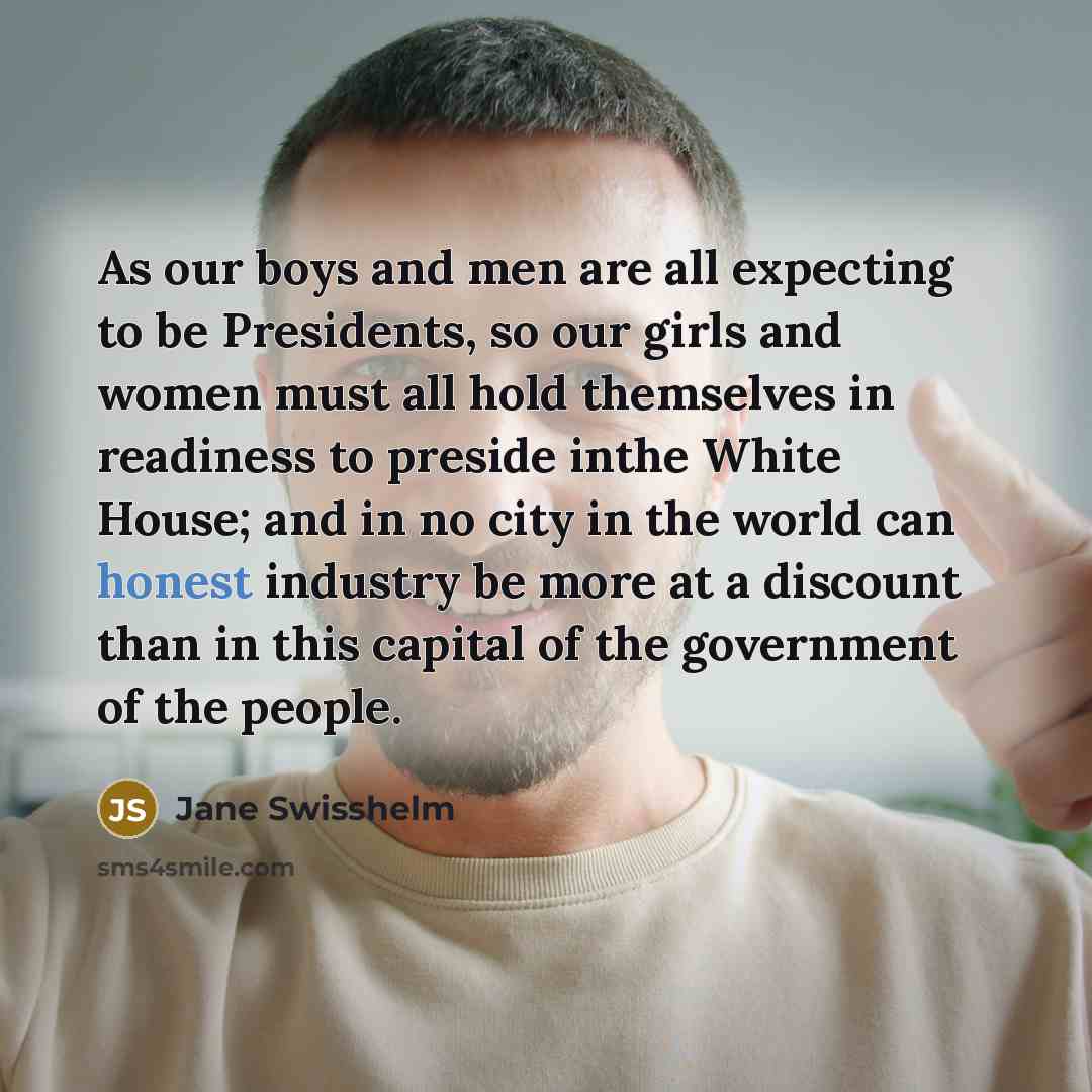 “As our boys and men are all expecting to be…” quote by Jane Swisshelm