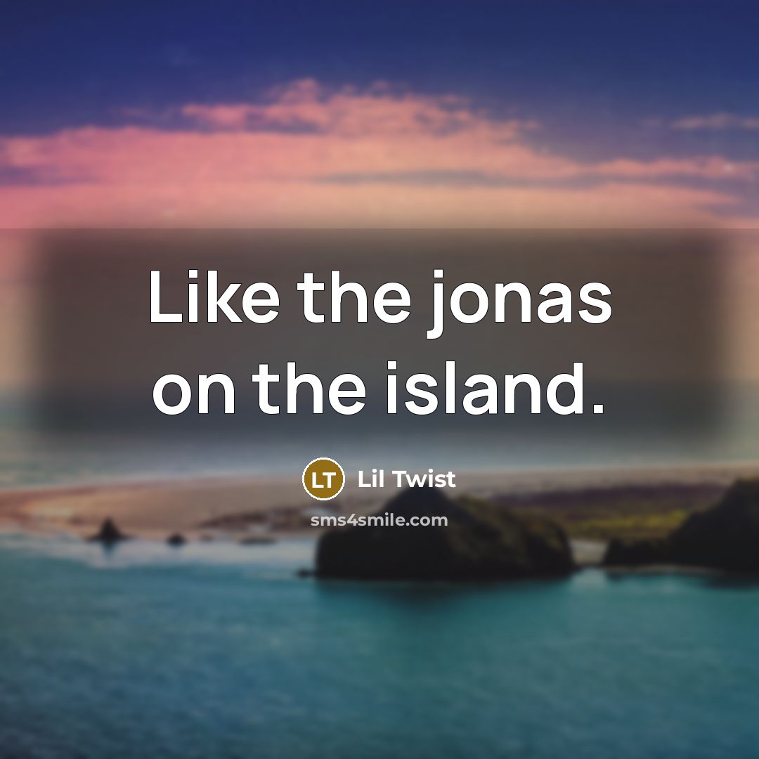 “Like the jonas on the island.” quote by Lil Twist