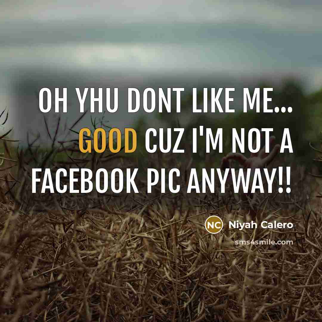 “Oh yhu dont like me... good cuz I'm not a…” quote by Niyah Calero