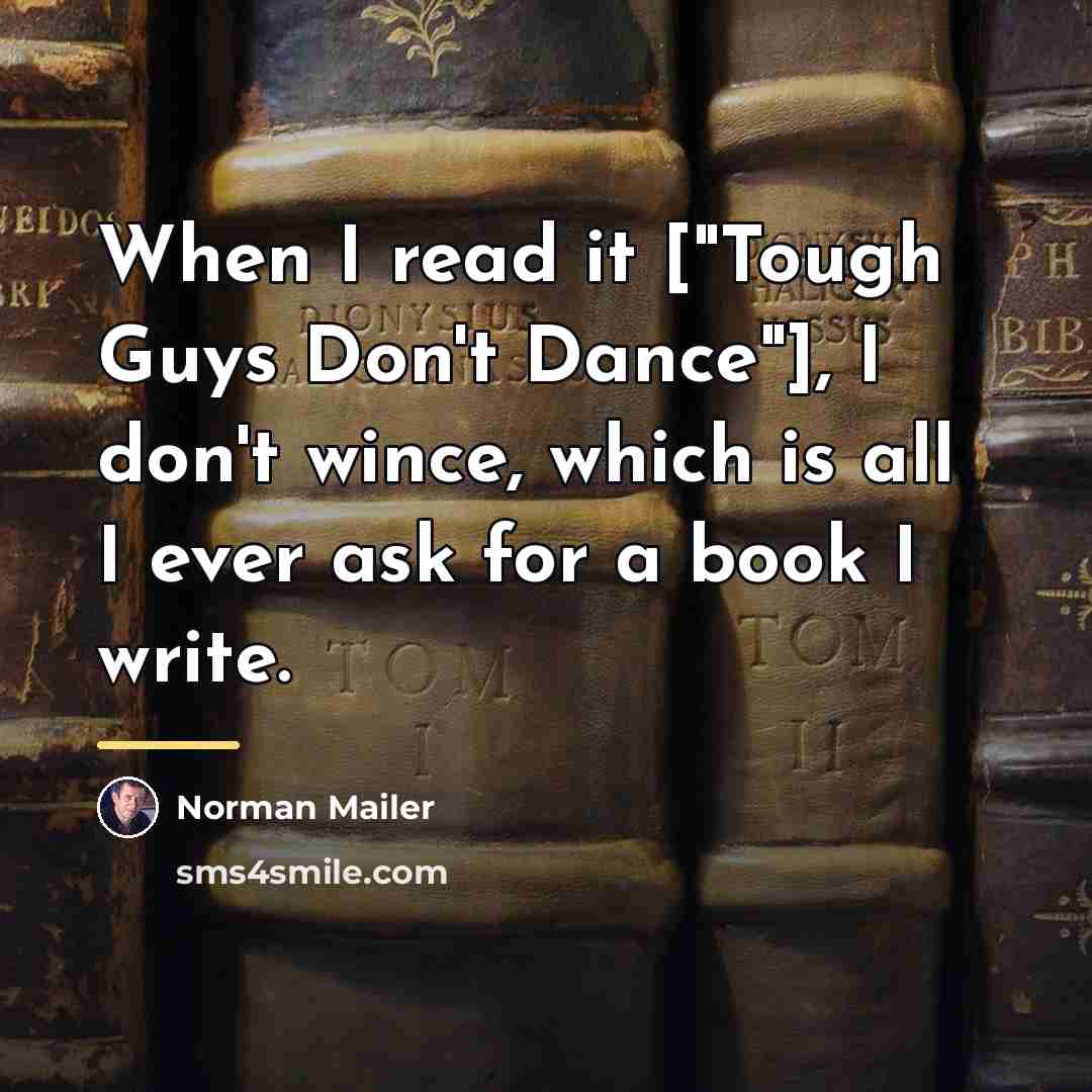 “When I read it ["Tough Guys Don't Dance"], I don't…” quote by Norman Mailer