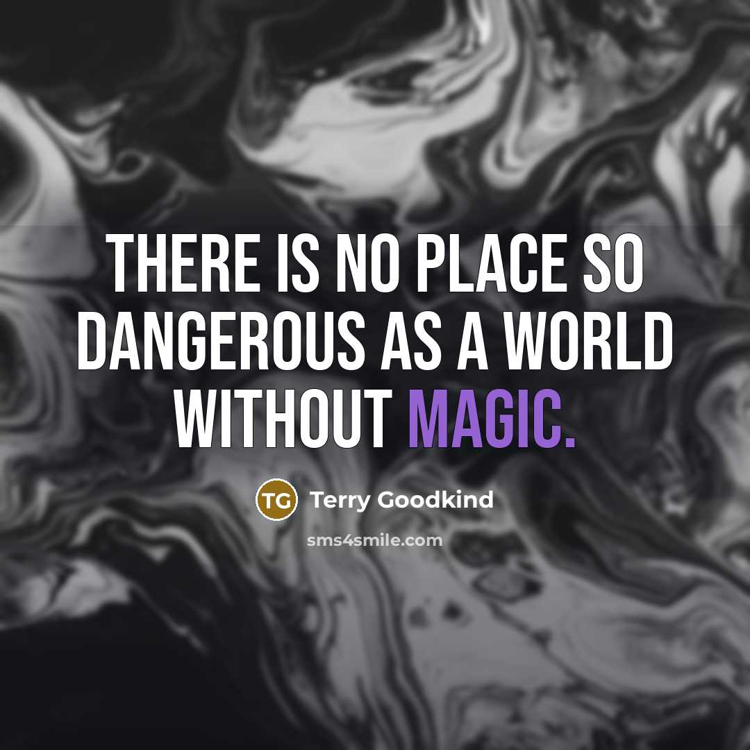 “There is no place so dangerous as a world without…” quote by Terry Goodkind