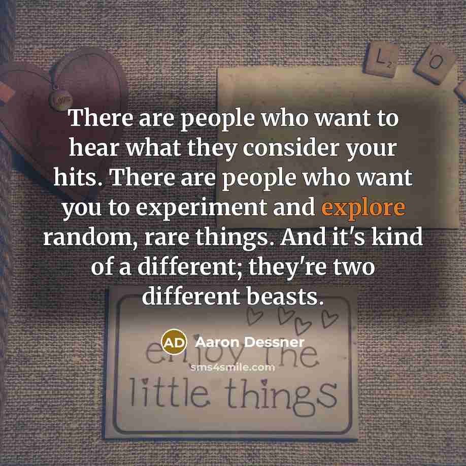 “There are people who want to hear what they consider…” quote by Aaron Dessner