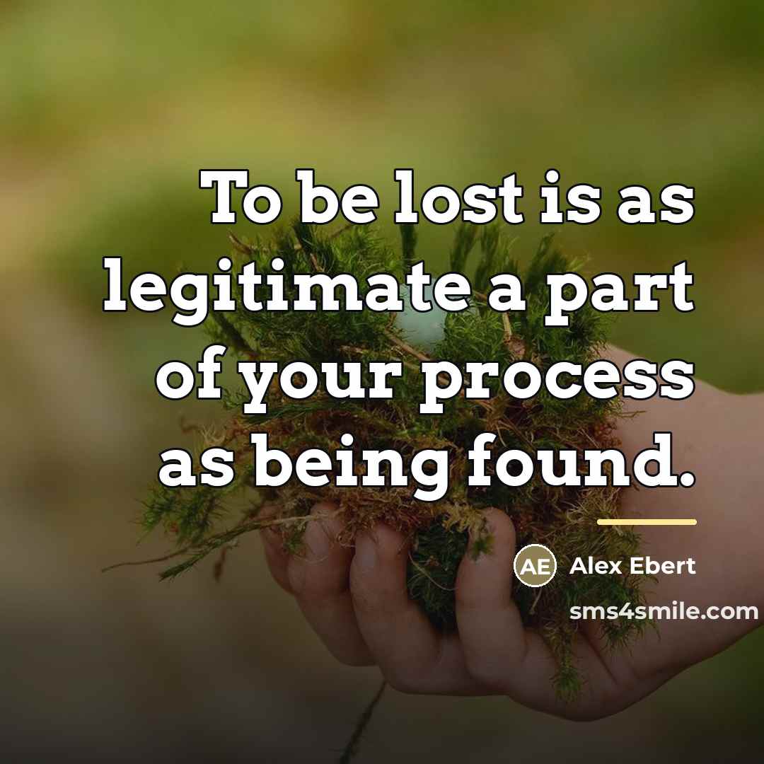 “To be lost is as legitimate a part of your…” quote by Alex Ebert