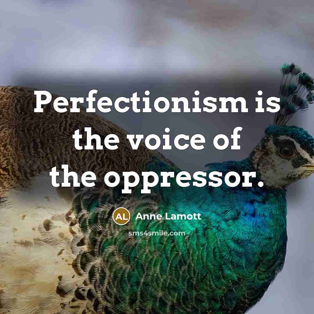 “Perfectionism is the voice of the oppressor.…” quote by Anne Lamott