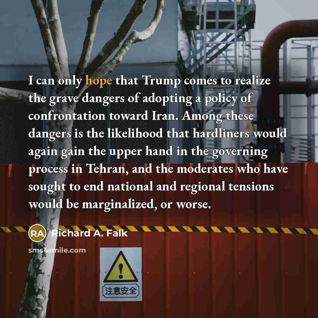 “I can only hope that Trump comes to realize the…” quote by Richard A. Falk