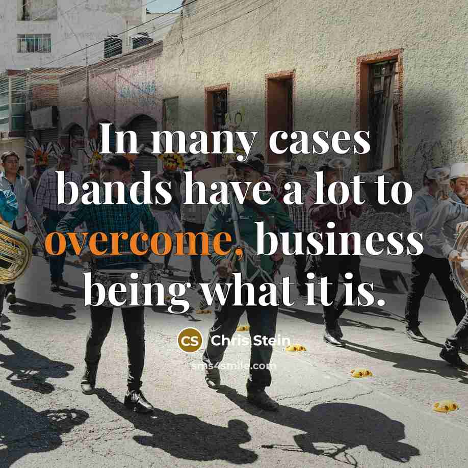“In many cases bands have a lot to overcome, business…” quote by Chris Stein