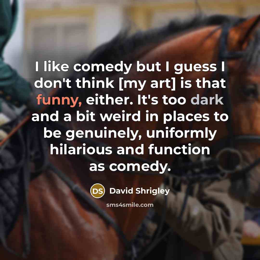 “I like comedy but I guess I don't think [my…” quote by David Shrigley