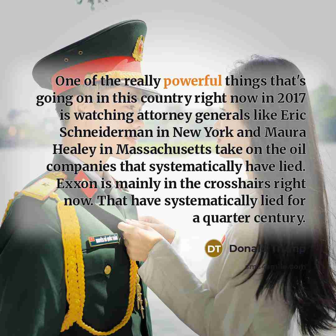 “One of the really powerful things that's going on in…” quote by Donald Trump