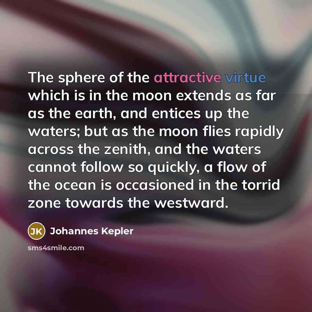 “The sphere of the attractive virtue which is in the…” quote by Johannes Kepler