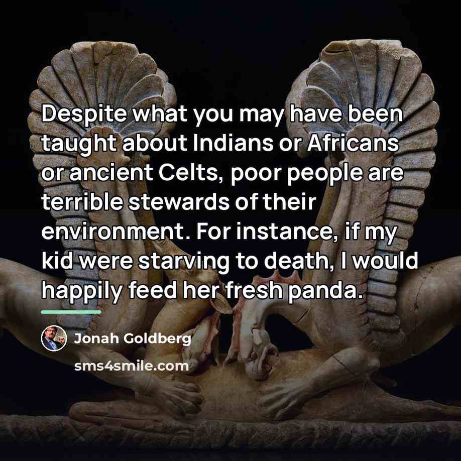 “Despite what you may have been taught about Indians or…” quote by Jonah Goldberg