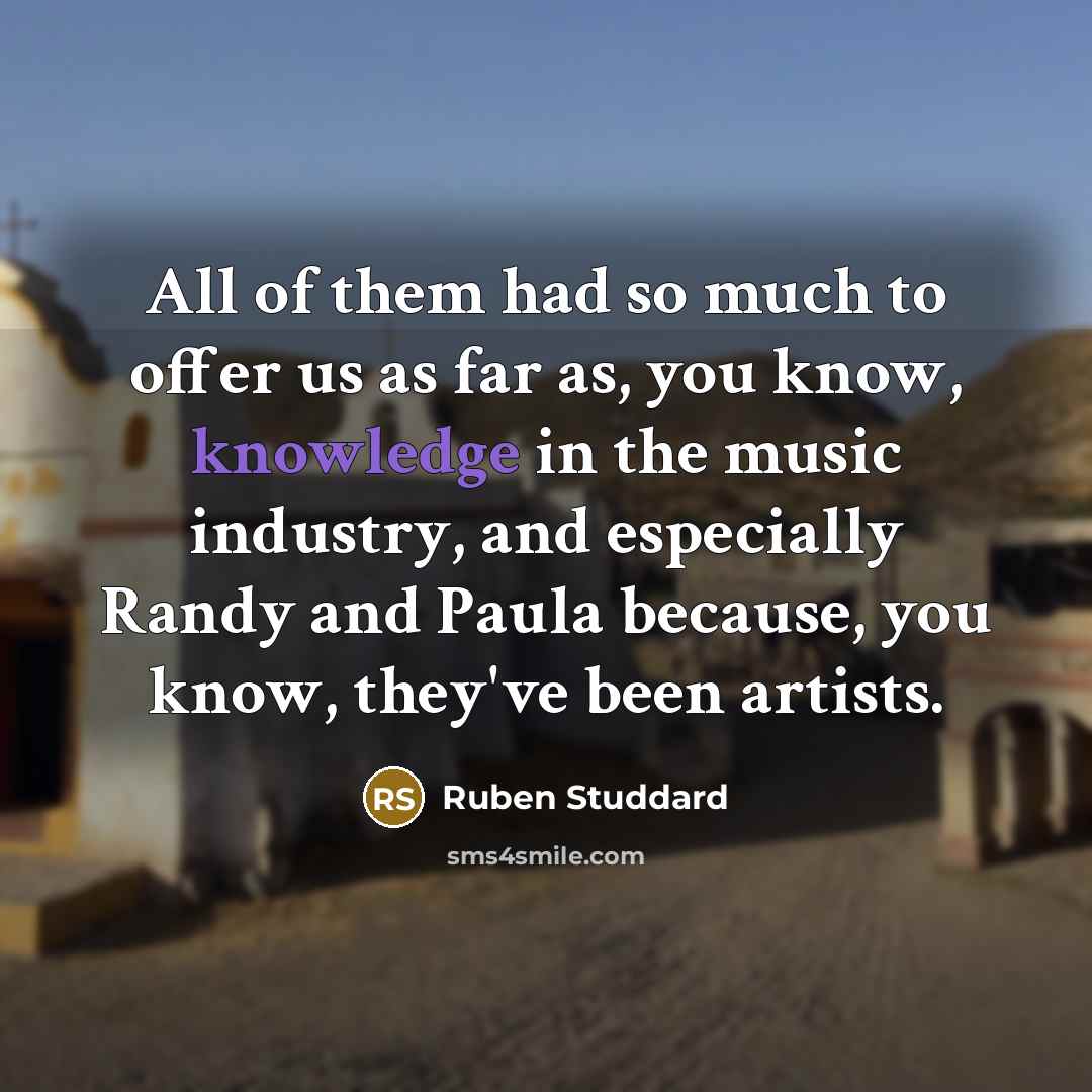 “All of them had so much to offer us as…” quote by Ruben Studdard