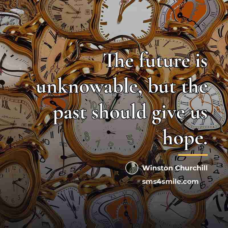 “The future is unknowable, but the past should give us…” quote by Winston Churchill