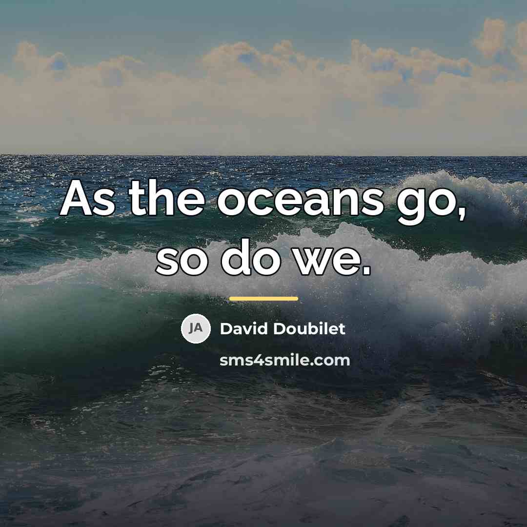 “As the oceans go, so do we.…” quote by David Doubilet