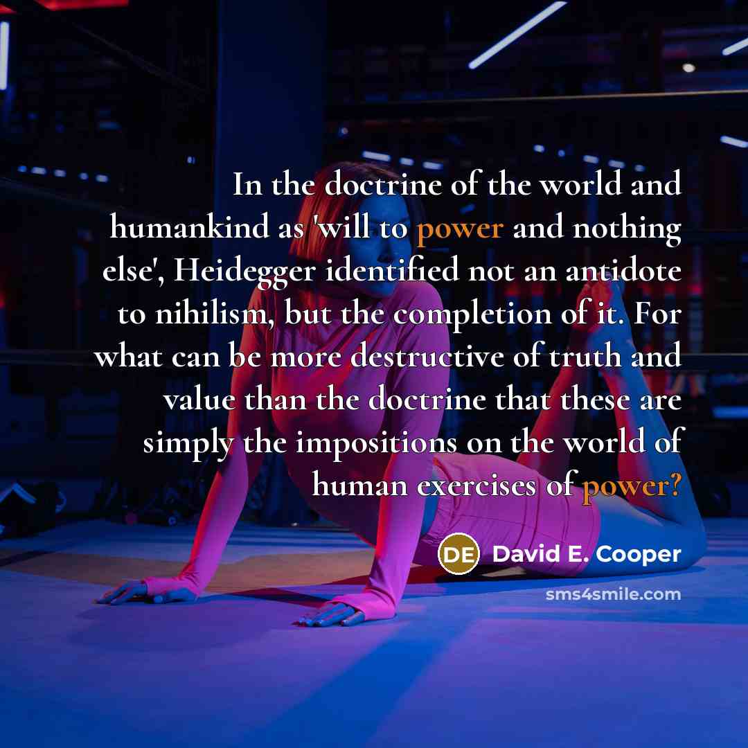 “In the doctrine of the world and humankind as 'will…” quote by David E. Cooper