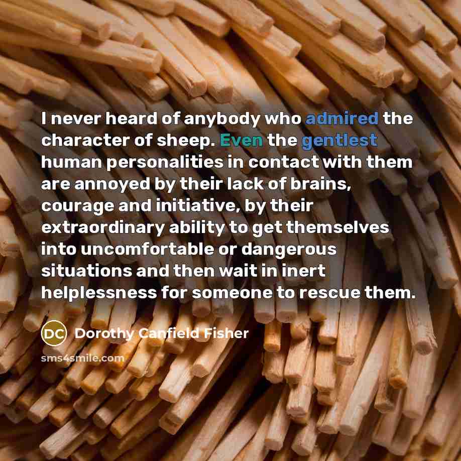 “I never heard of anybody who admired the character of…” quote by Dorothy Canfield Fisher